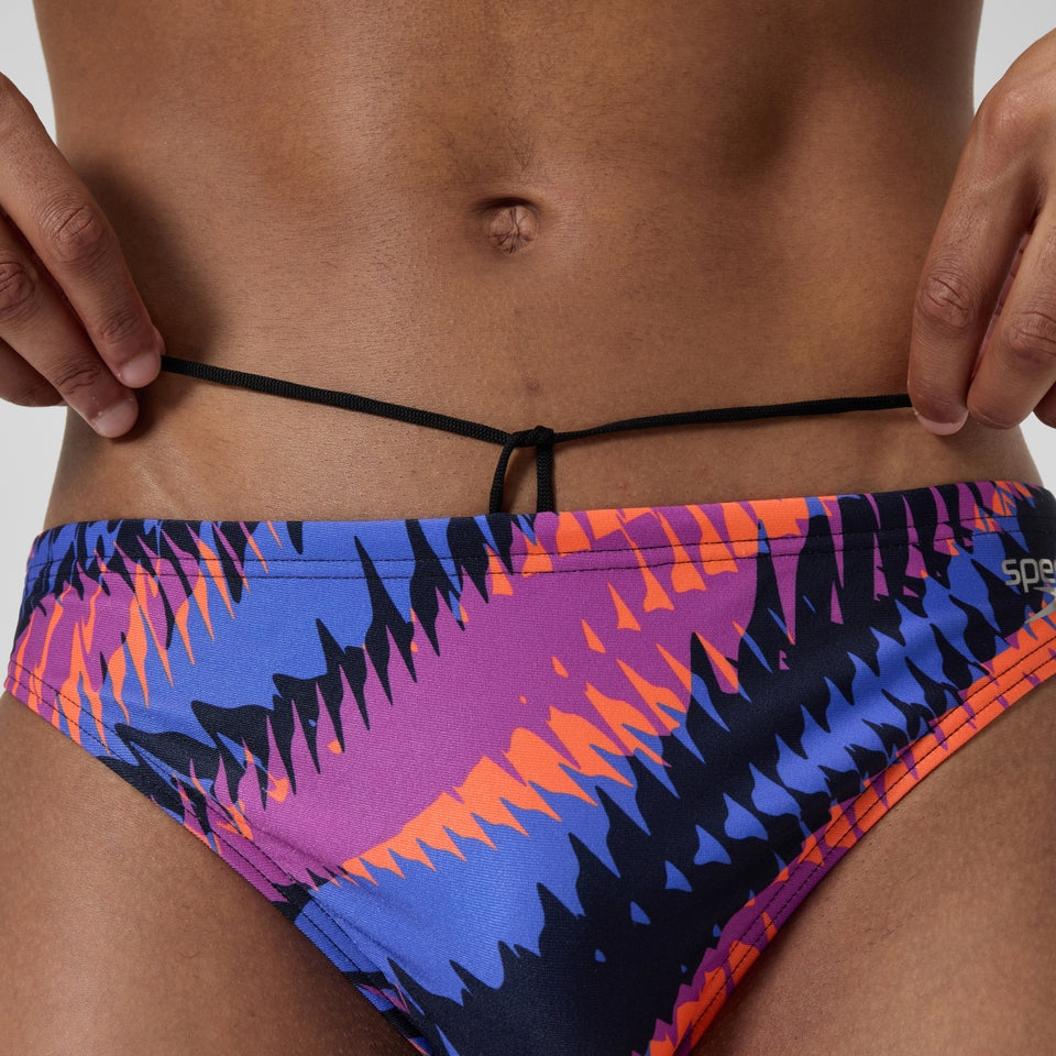 Speedo Club Training 5cm Printed Brief Blue/Pink