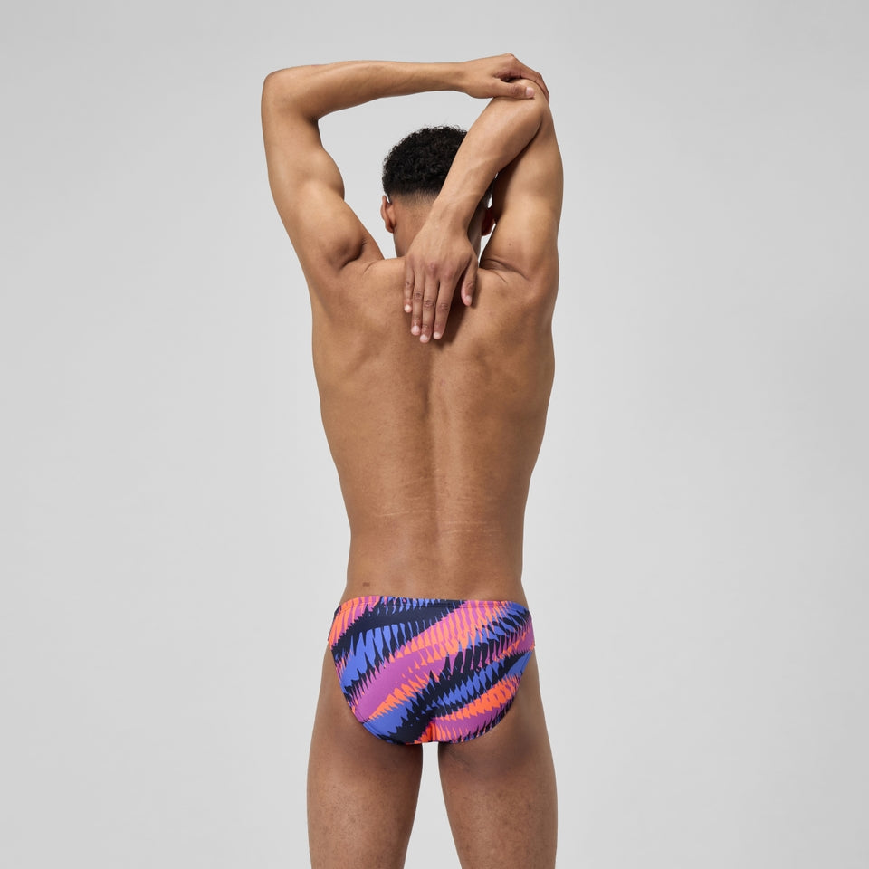 Speedo Club Training 5cm Printed Brief Blue/Pink