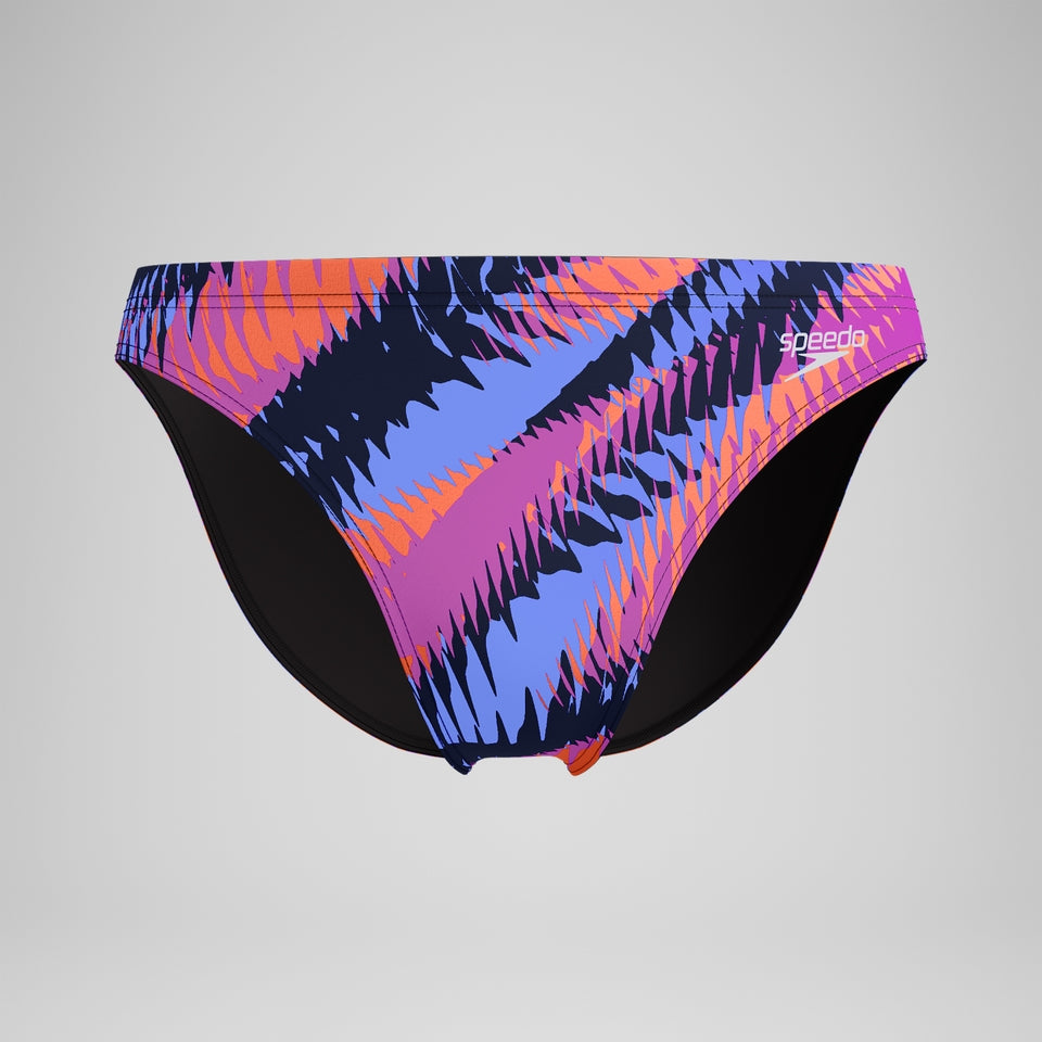 Speedo Club Training 5cm Printed Brief Blue/Pink