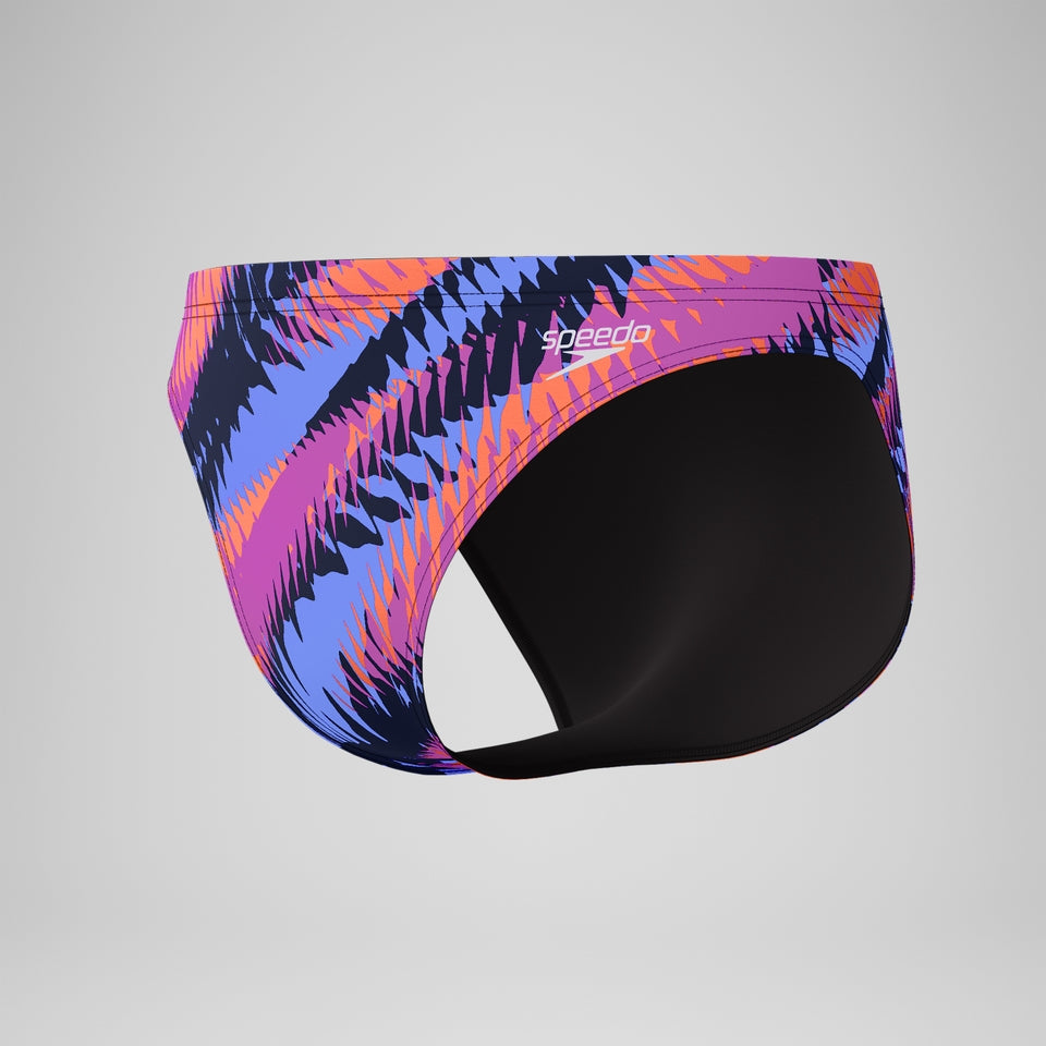 Speedo Club Training 5cm Printed Brief Blue/Pink