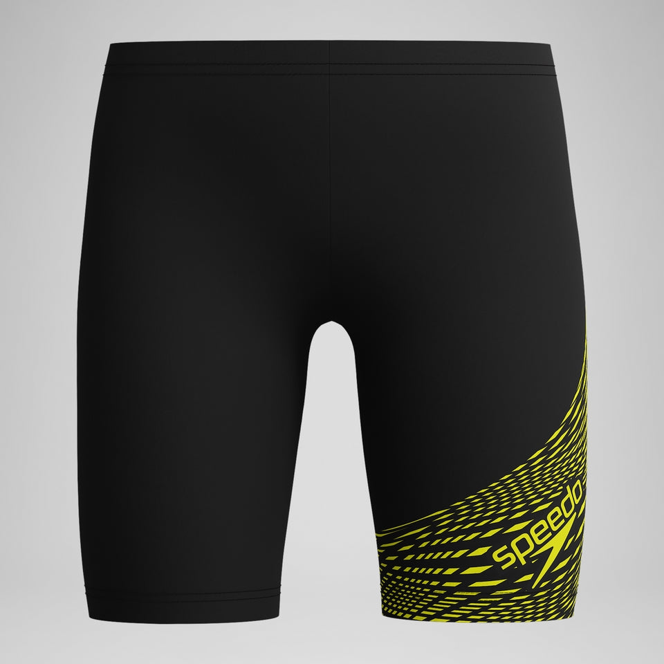 Speedo Boys' Medley Logo Jammer Black/Yellow