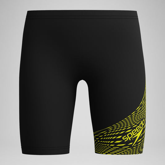 Speedo Boys' Medley Logo Jammer Black/Yellow