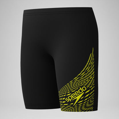 Speedo Boys' Medley Logo Jammer Black/Yellow