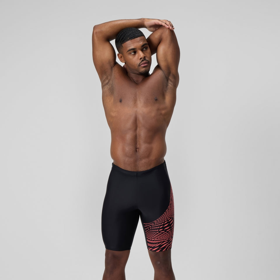 Speedo Medley Logo Jammer Black/Coral