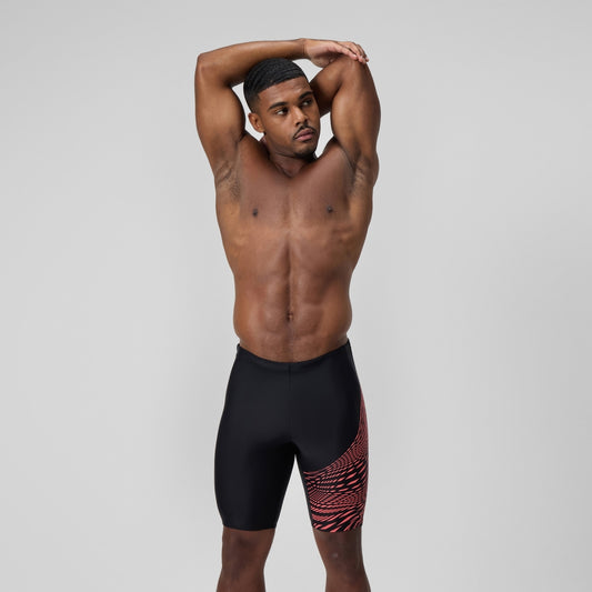 Speedo Medley Logo Jammer Black/Coral