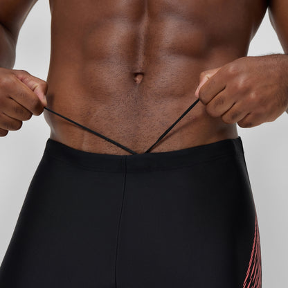 Speedo Medley Logo Jammer Black/Coral