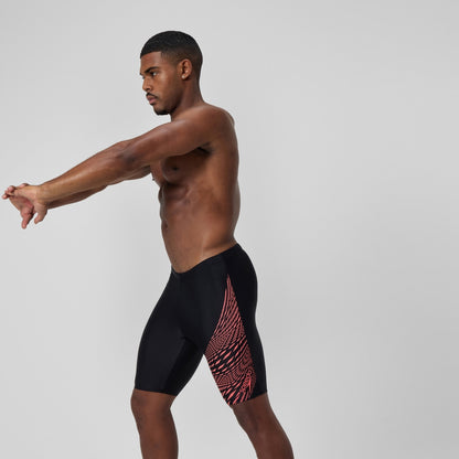 Speedo Medley Logo Jammer Black/Coral