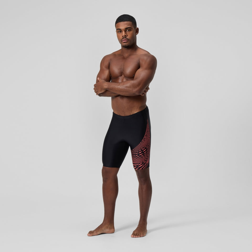 Speedo Medley Logo Jammer Black/Coral