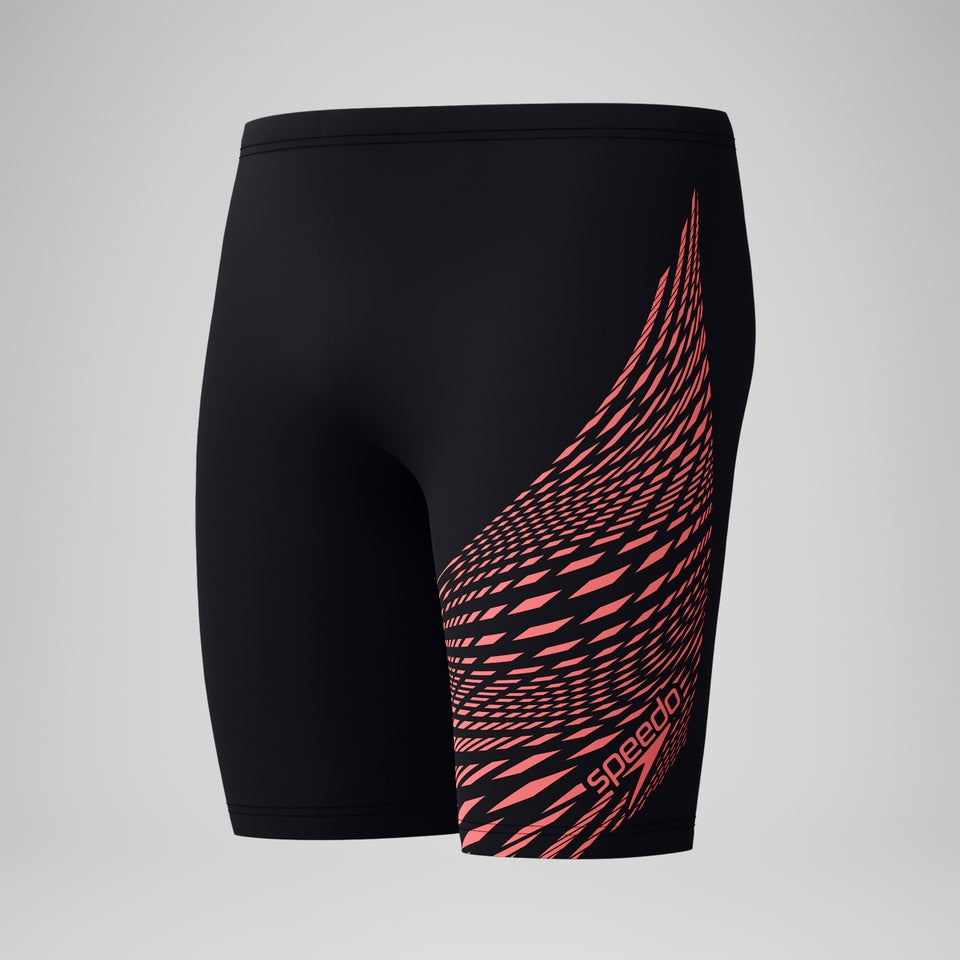 Speedo Medley Logo Jammer Black/Coral