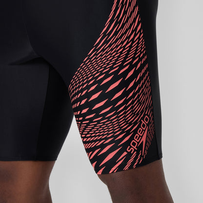 Speedo Medley Logo Jammer Black/Coral