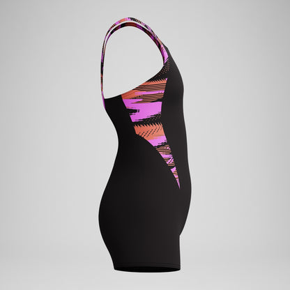 Speedo Girls' HyberBoom Splice legsuit Black/Pink