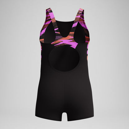 Speedo Girls' HyberBoom Splice legsuit Black/Pink