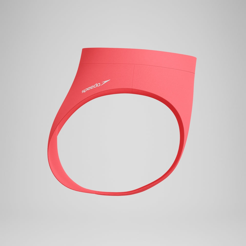 Speedo FLU3NTE Solid Hi Waist Bikini Bottom Coral