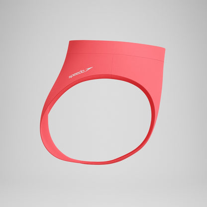 Speedo FLU3NTE Solid Hi Waist Bikini Bottom Coral
