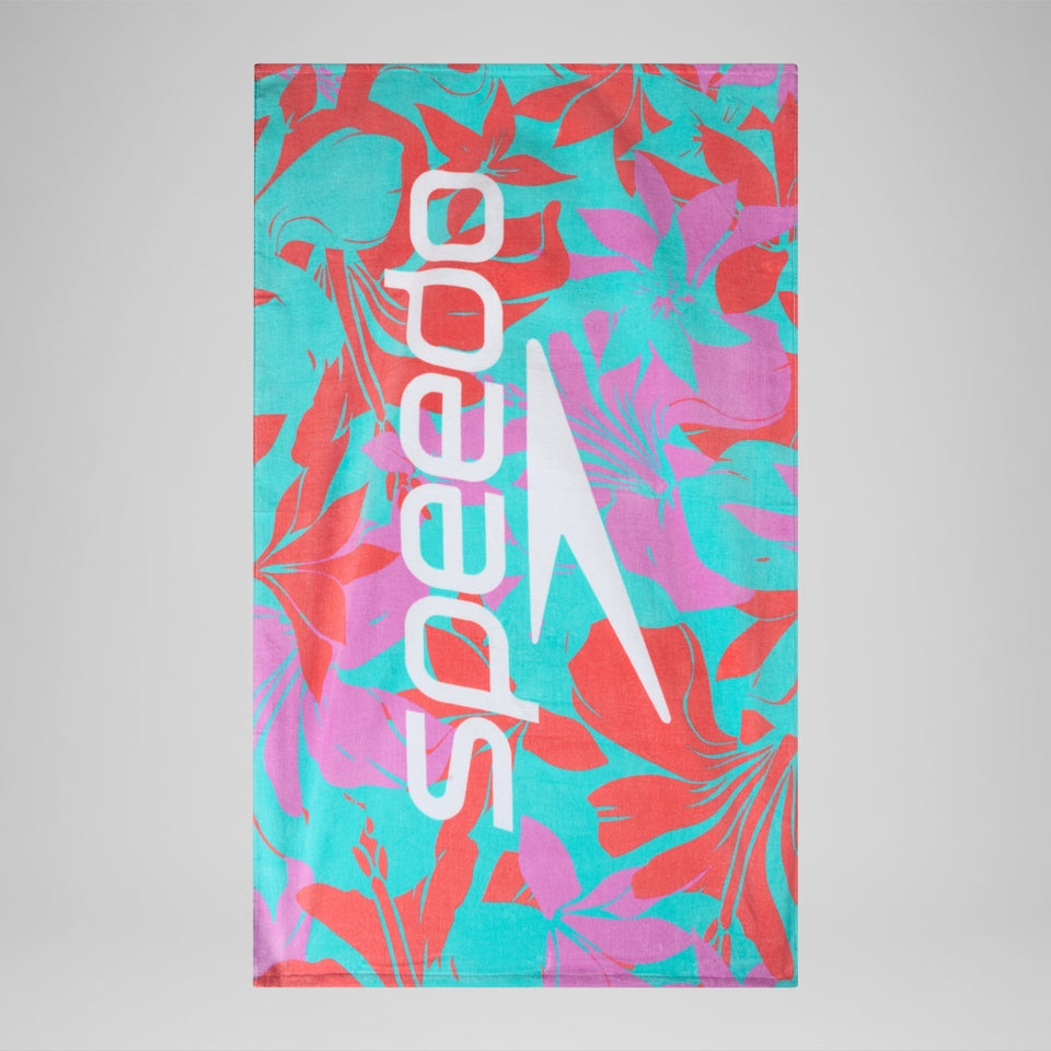 Speedo Printed Beach Towel Turquoise/Pink