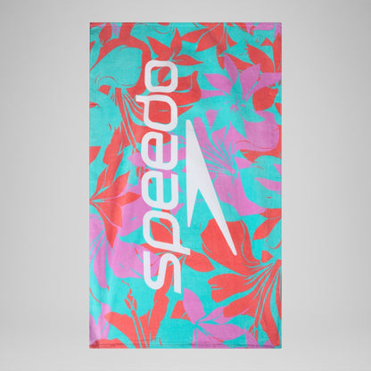 Speedo Printed Beach Towel Turquoise/Pink