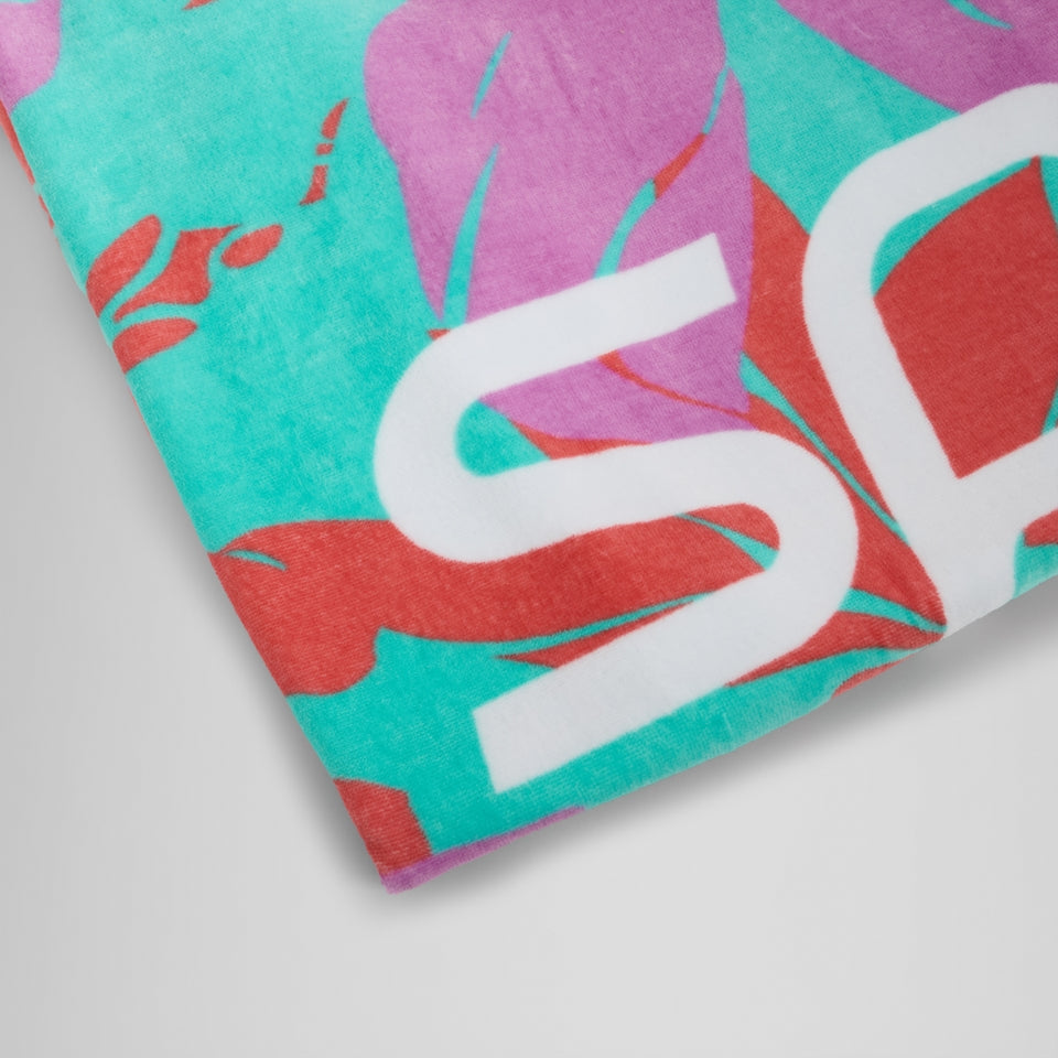 Speedo Printed Beach Towel Turquoise/Pink