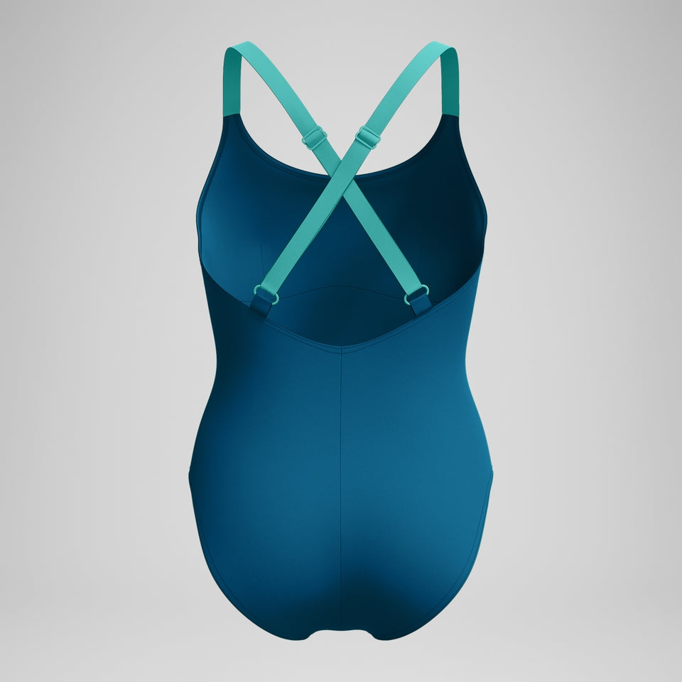 Speedo Shaping Crossback Swimsuit DarkTeal/Green