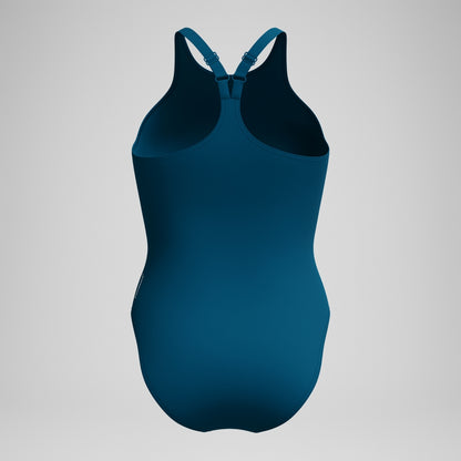 Speedo Endurance+ Longer V Back Swimsuit Dark Teal