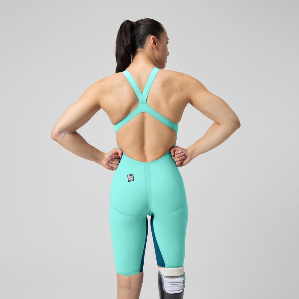 Speedo Fastskin LZR Pure Valor 2.0 Openback Kneeskin Turquoise
