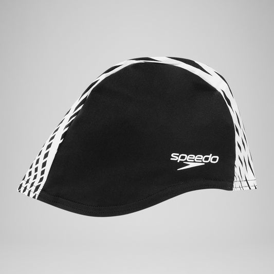 Speedo Adult Boom Endurance+ Swim Cap Black/White