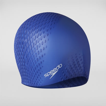 Speedo Adult Bubble Active+ Swim Cap Blue