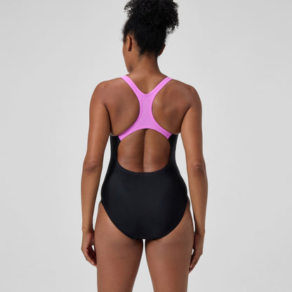 Speedo Medley Logo Swimsuit Black/Pink