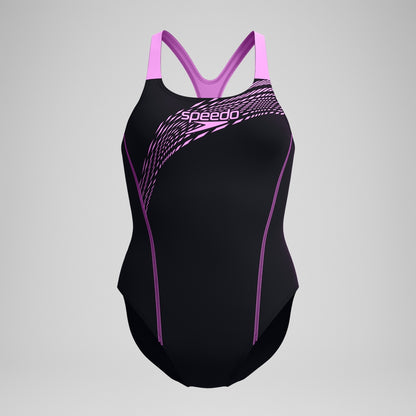 Speedo Medley Logo Swimsuit Black/Pink