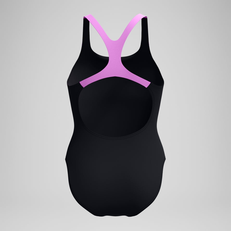 Speedo Medley Logo Swimsuit Black/Pink