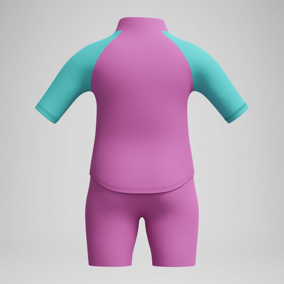 Speedo Infant Girls' Learn to Swim Sun Protection Top & Short Pink