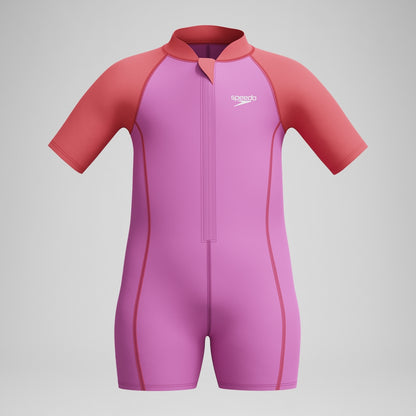 Speedo Infant Girls' Learn to Swim Neoprene Suit Swimsuit Pink