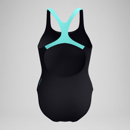 Speedo Medley Logo Swimsuit Black/Turquoise