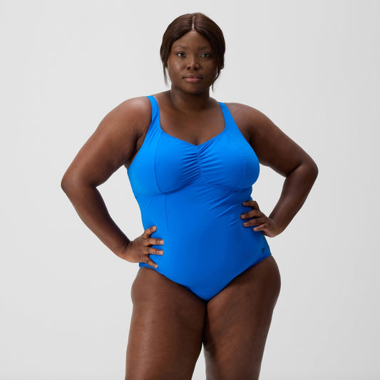 Speedo Plus Size Shaping AquaNite Swimsuit Blue