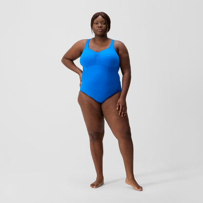 Speedo Plus Size Shaping AquaNite Swimsuit Blue