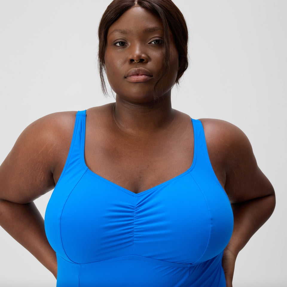 Speedo Plus Size Shaping AquaNite Swimsuit Blue
