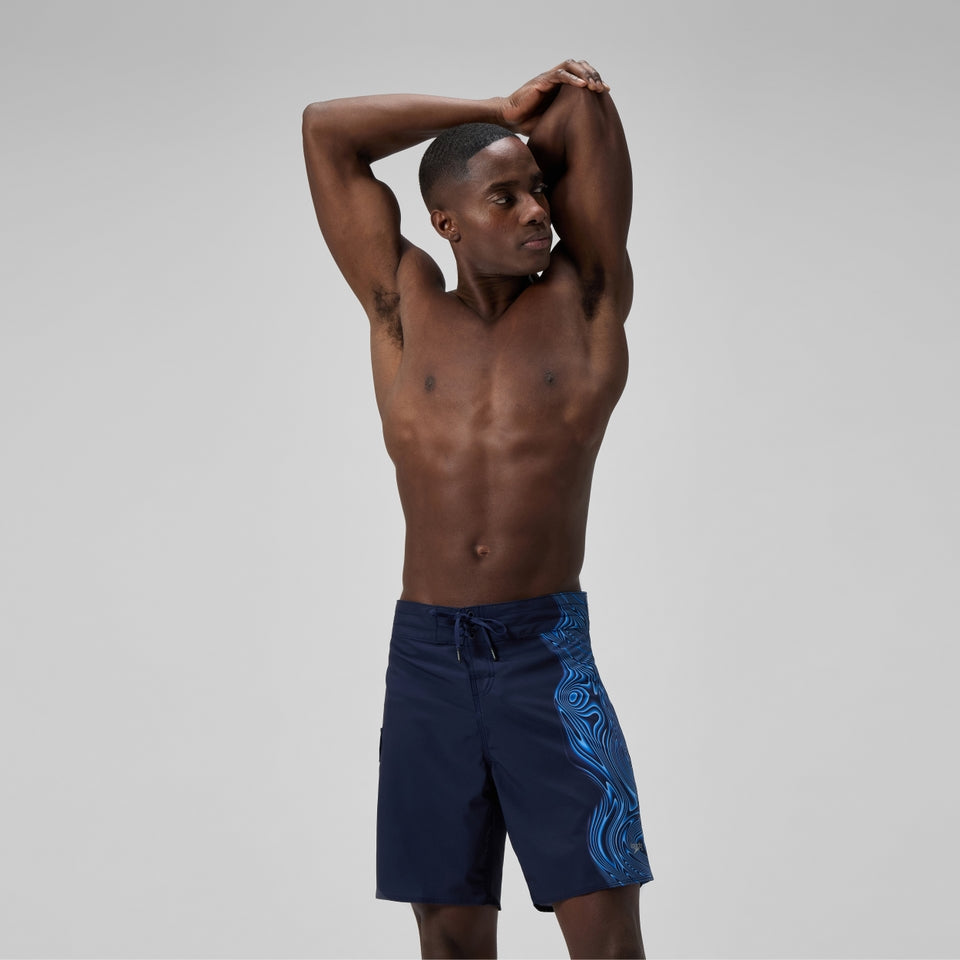 Speedo Lookout Printed 45cm Boardshorts Navy/Blue