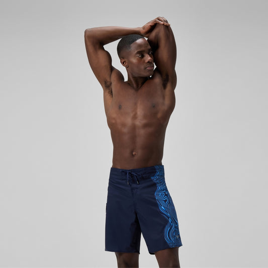 Speedo Lookout Printed 45cm Boardshorts Navy/Blue