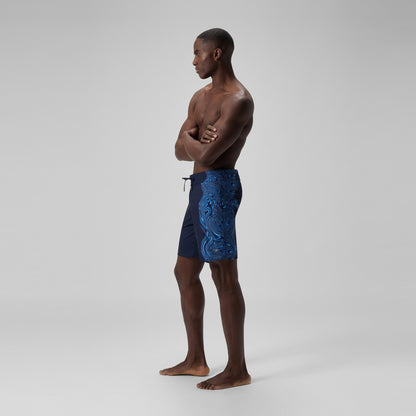 Speedo Lookout Printed 45cm Boardshorts Navy/Blue