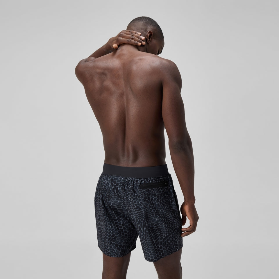 Speedo Lookout Printed 40cm Swim Shorts Black