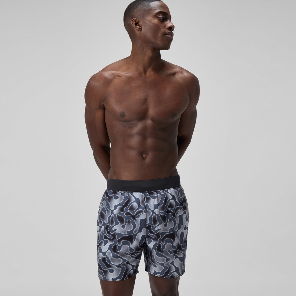 Speedo Lookout Printed 40cm Swim Shorts Grey