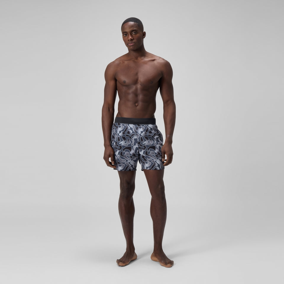 Speedo Lookout Printed 40cm Swim Shorts Grey