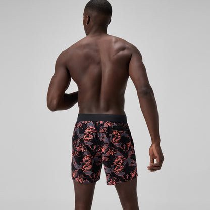 Speedo Lookout Printed 40cm Swim Shorts Black/Orange