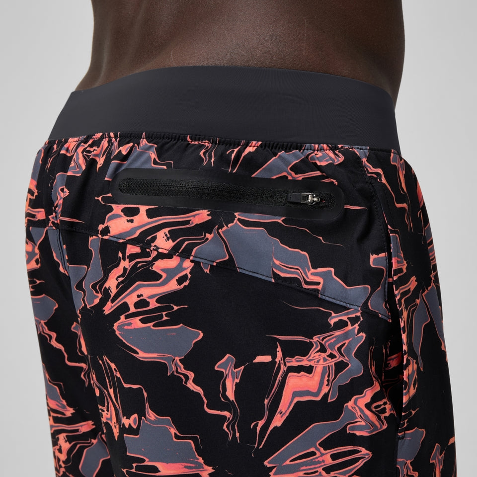 Speedo Lookout Printed 40cm Swim Shorts Black/Orange