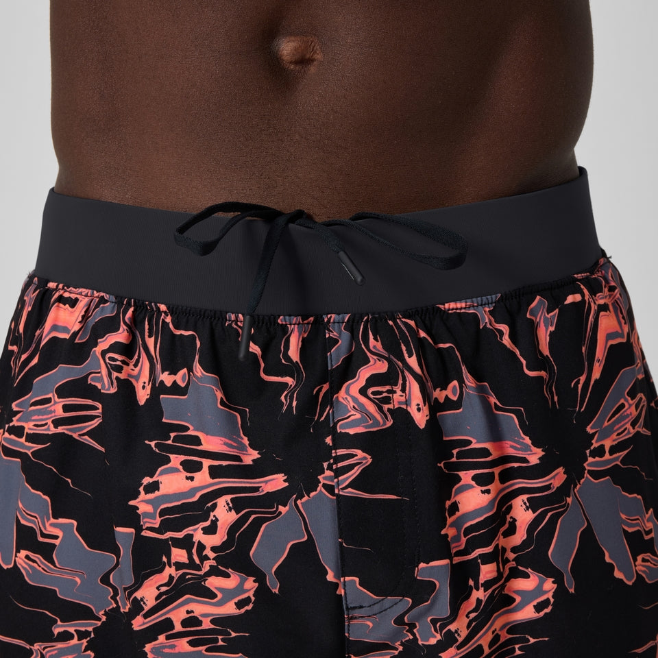 Speedo Lookout Printed 40cm Swim Shorts Black/Orange
