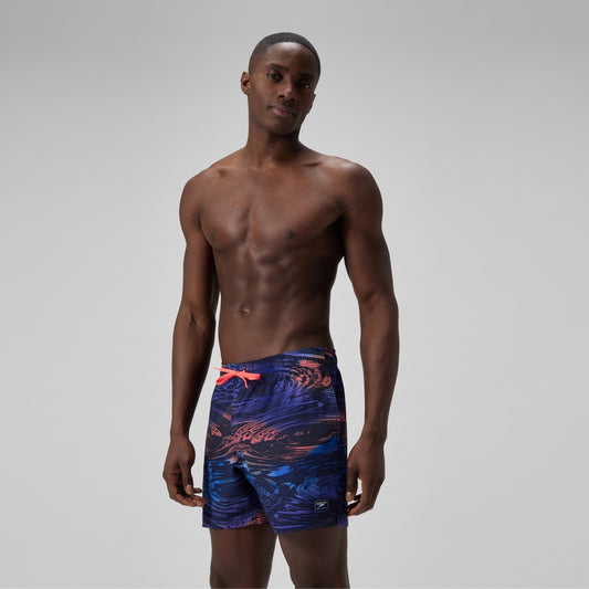 Speedo Redondo Edge Printed 40cm Swim Shorts Blue