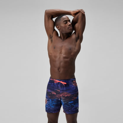 Speedo Redondo Edge Printed 40cm Swim Shorts Blue