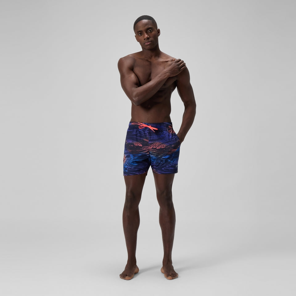 Speedo Redondo Edge Printed 40cm Swim Shorts Blue