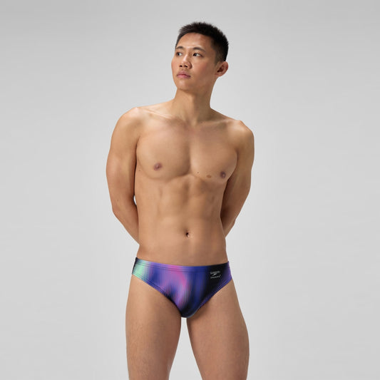 Speedo Club Training Printed Brief Purple