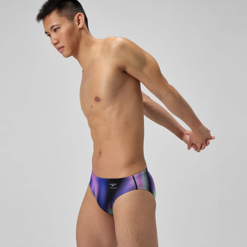 Speedo Club Training Printed Brief Purple
