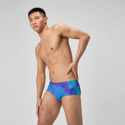 Speedo Club Training Printed 13.5cm Brief Blue